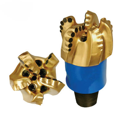 Customized PDC Carbide Rock Steel 5 Blade Cutter Drilling Bits For Mining Well Exploration